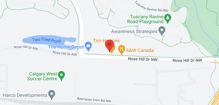 map of NOSE HILL DR NW